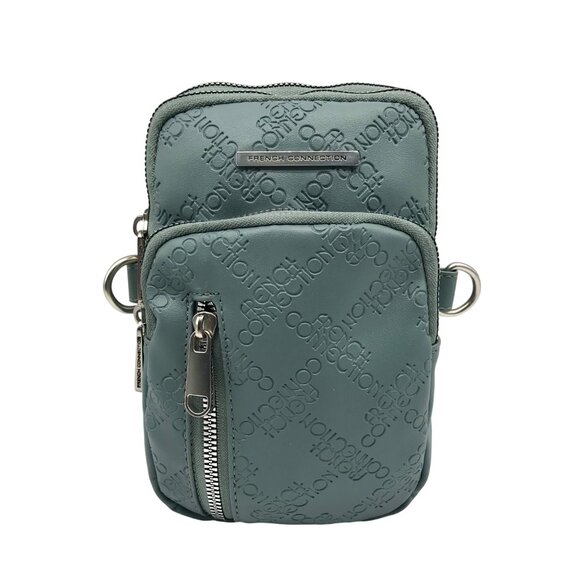 French Connection Light Blue Multi Pocket Crossbody Bag - Picture 1 of 10